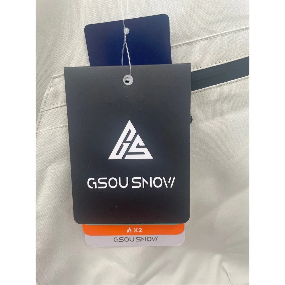 GSOU SNOW Beige Snowboard Pants Men's Size Med New w/ Tags Waterproof Breathable